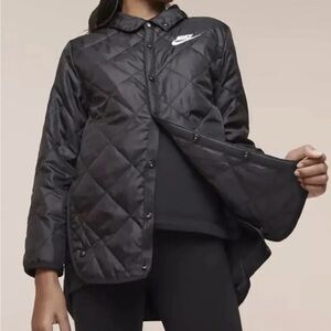 Nike Kids Black Therma Fit Quilted Jacket Size Medium